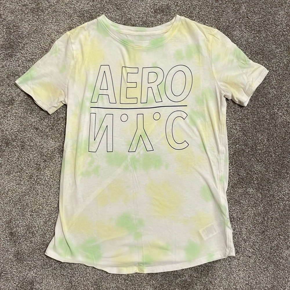 Aeropostale NYC Green Tie-Dye T-Shirt